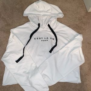 Crop style hoodie